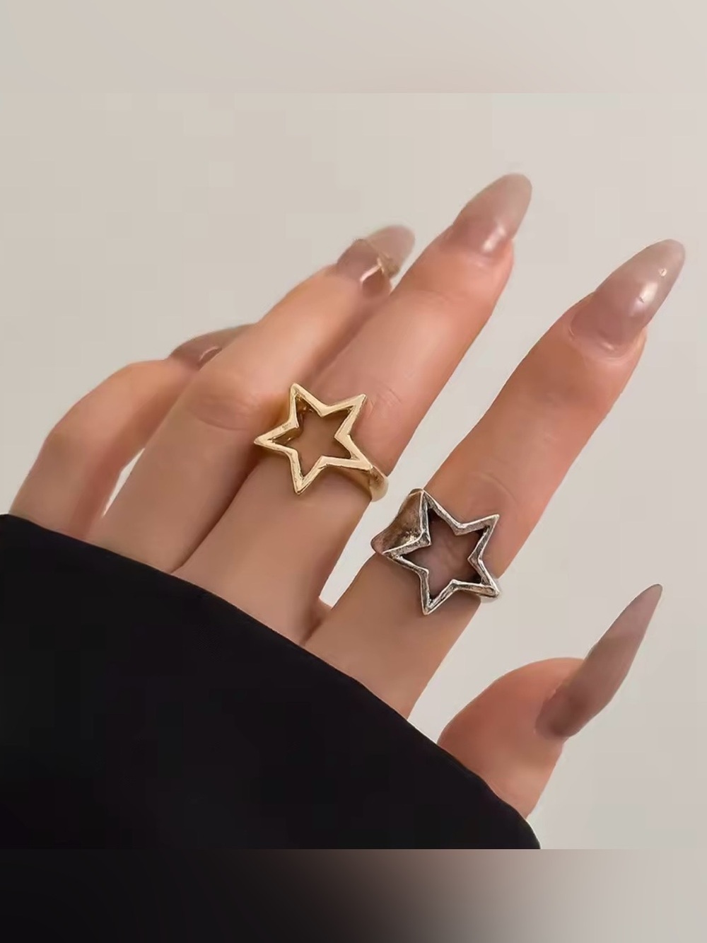 Silver Star Outline Ring